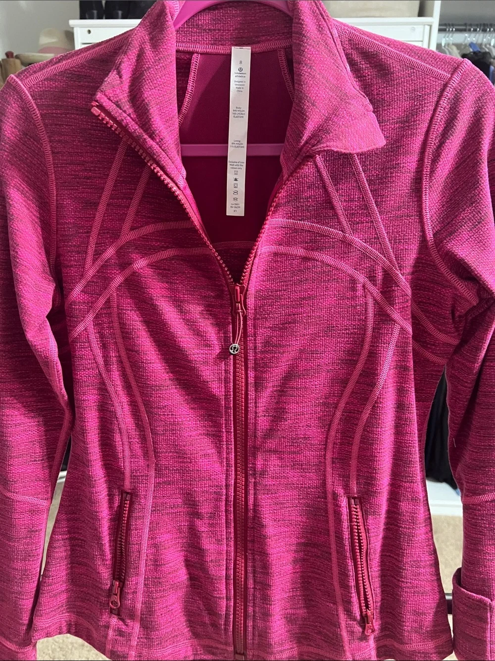 lululemon athletica Women's Hot Pink Full-Zip Utility Jacket